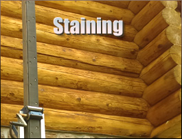  Pickens County, Georgia Log Home Staining